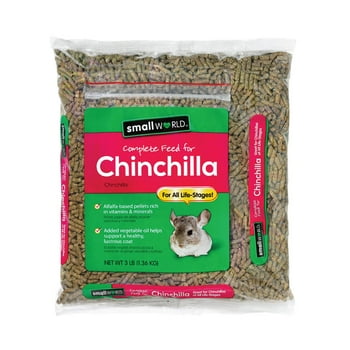 Small World Complete Feed for Chinchillas, Rich in s & Minerals, 3 lb