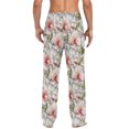thumbnail image 2 of Men's Lightweight Pajama Bottoms Botanical Garden Design Stretch Elastic Waist Side Pockets Spring Fall, 2 of 7