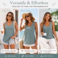 thumbnail image 7 of Tank Tops for Women Sleeveless Loose Fit Casual Summer Eyelet Scoop Neck Shirts for Daily Beach Wear, 7 of 7