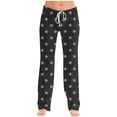 thumbnail image 6 of Otvok Women Star Print Pants Elastic Waist Draw Rope Pocket Full Length Pants, 6 of 6