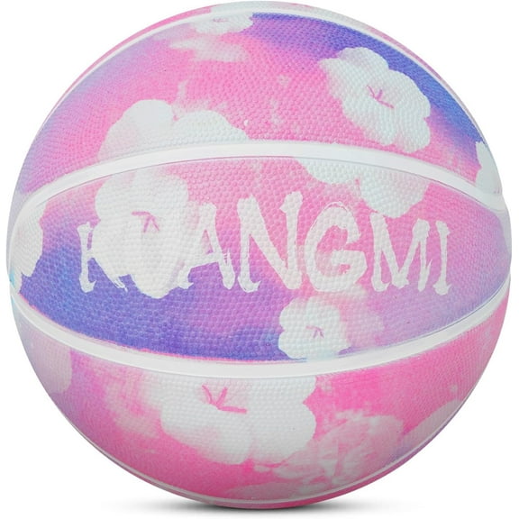 Kuangmi Fancy Rubber Basketball, Office Regulation Size 7(29.5") Streetball, Made for Indoor Outdoor Basketball Games
