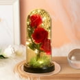 thumbnail image 5 of LSLJS Artificial Immortal Flowers Valentines Day Gifts, Realistic Plastic Rose Flowers in Glass Dome with LED Lights Glowing Eternal Floral Ornaments Romantic Love Decorations for Women Girls Wedding, 5 of 7