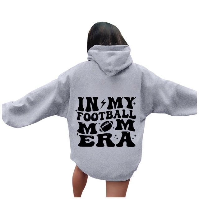 WEAIXIMIUNG Sweat à Capuche pour Enseignant 3X, Imprimé Lettre de Football pour Femmes (Style 3)