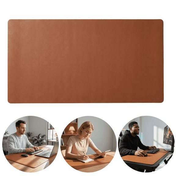 Desk Mat 31.50x15.75 Inches PU Leather Waterproof Easy to Clean Non Slip Large Mouse Pad for Home Office Gaming Desk
