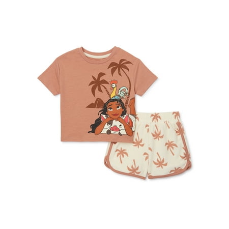Moana Toddler Girls T-Shirt and Shorts Set, 2-Piece, Sizes 12M-5T