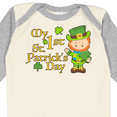 thumbnail image 4 of Inktastic My First St. Patricks Day Leprechaun and Shamrocks Boys or Girls Long Sleeve Baby Bodysuit, 4 of 5