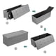 thumbnail image 5 of Costway Otomana en tejido plegable, caja con divisor, banco con capacidad 120 L, reposapiés asiento acolchado banco para zapatos para salón dormitorio pasillo entrada, 5 of 7