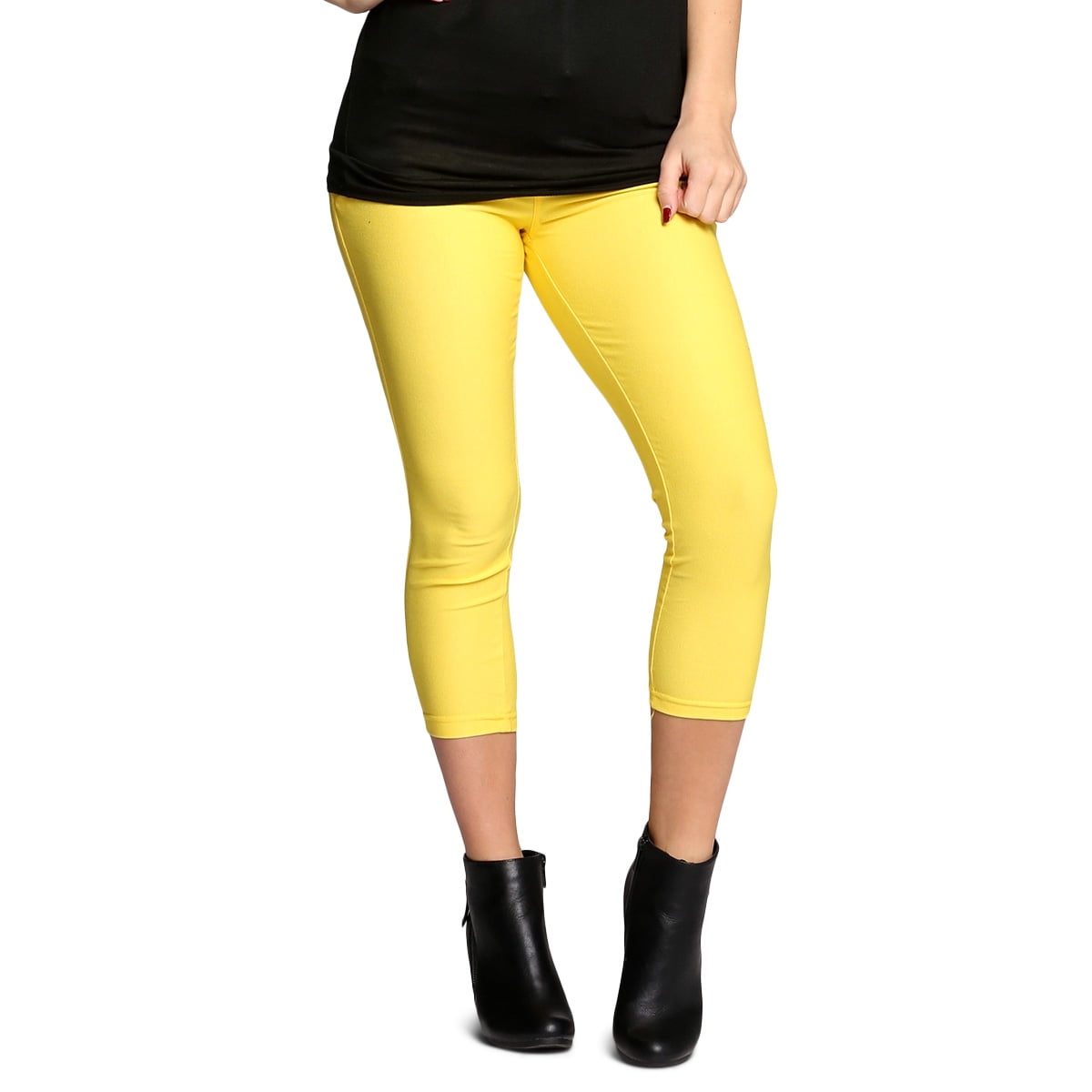 Plus size yellow capris Clearance