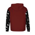 thumbnail image 5 of Sudadera con capucha para hombre, estilo casual, con cuello redondo, estampado, manga larga, blusa de poliéster, 5 of 5