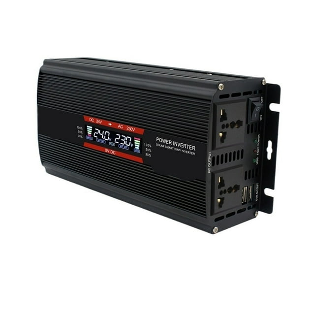 1500W/3000W Inverter 12V/24V to 110V Car Inverter for Home, RV and Off-Grid Solar Systems ,Easy to Operate