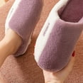 thumbnail image 2 of Aayomet Womens Slippers Cotton Fashion Ladies Casual Shoes Warm Household Women's slipper (Purple, 8), 2 of 4