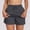 *Dark Gray, variant on ClodeEU Women's 2-in-1 Athletic Shorts,Drawstring Waist Workout Shorts with Liner and Pockets Black,Women's Plus L