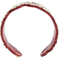 thumbnail image 4 of Pavilion - Red & Gold Flourish Fashion Cuff Bracelet - One Size Fits All, 4 of 7