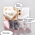 thumbnail image 3 of Kits de fieltro de aguja para principiantes, Kit de adornos para marco de fotos de cabeza de gato, decoración de gato encantadora y Kit de juguete de peluche de gato de fieltro de lana, 3 of 5