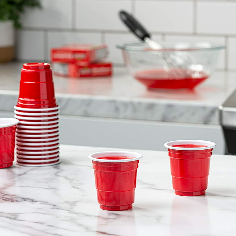 RW Base 2 Ounce Party Glasses, 500 Disposable Cups - Durable, Lightweight, Gray Plastic Shot Glasses, Serve Snacks, Condiments, or Samples - Restauran