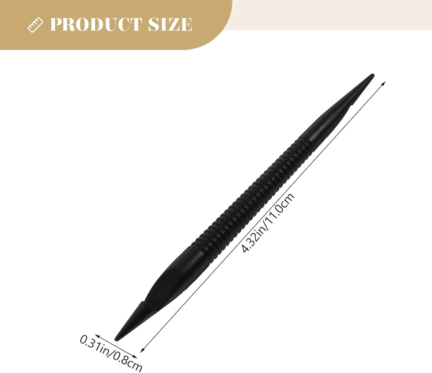 Dreadlocks Crochet Hook Hair Braiding Tool Double-Ended Hair Styling Tool for Braids and Locs Black