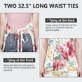 thumbnail image 6 of Pioneer Flower Floral Print Pattern Apron-Garden Aprons for Women with Pockets-Cotton Linen Waterproof Kitchen Cooking Gardening Aprons Adjustable for Kitchen,Cooking,BBQ and Salon 33x27 Inch, 6 of 7