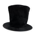 thumbnail image 2 of Sombrero de copa alto de 7,87" para festivales de moda, steampunk, cosplay, fiestas, bailarines, magos. Terciopelo negro, 2 of 9