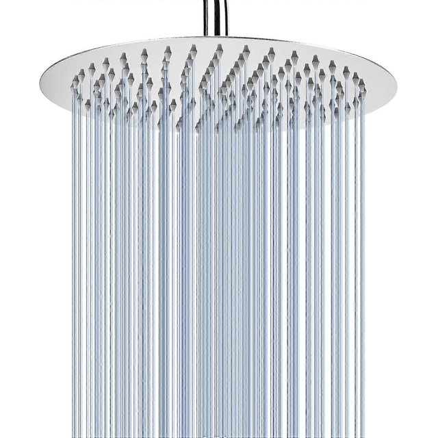 Rain Shower Head, 10 Inch Round High Pressure Shower Head, 304 Stainless Steel Luxury Modern Chrome Look, Universal Wall and Ceiling Mount