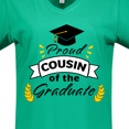 thumbnail image 4 of Inktastic Proud Cousin Of The Graduate-Family Graduation Women's V-Neck T-Shirt, 4 of 5