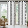 thumbnail image 4 of White Boho Outdoor Curtains for Patio Waterproof,Windproof Privacy Curtains with Weighted Bottom,Farmhouse Simple Abstract Striped Geometric Outside Drapes for Picnic Garage Yard 54"x108" 1 Panel, 4 of 8