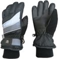 thumbnail image 2 of Kids Bulky Waterproof Winter Snow Ski Glove with Ridges (Black/Grey Reflector, 5-6 Years), 2 of 5