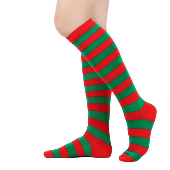 Womens Striped Knee High Socks Girls Funny Novelty Athletic Colorful Stripe Cute Stockings Tube Socks,One Size