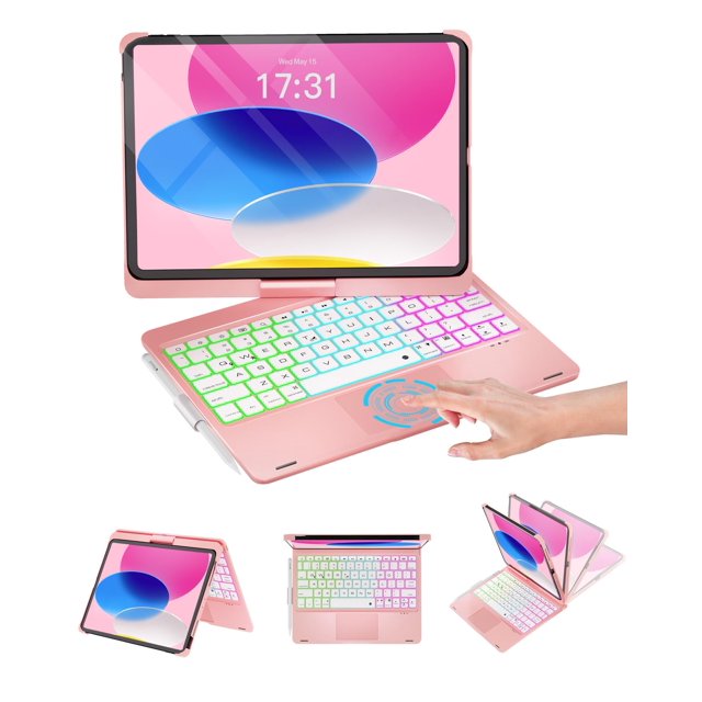 Funda con teclado Baisla para iPad de 11" con trackpad multitáctil y retroiluminación