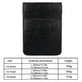 thumbnail image 2 of Laptop Cover Waterproof PU Storage Sleeve Bag Notebook Computer Cover Replacement for MacBook, Black, 15.4 inch, 2 of 10