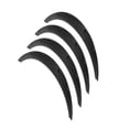 thumbnail image 3 of Universal Wheel Eyebrow Protector Flexible PP Matte Black Widened Decorative Arches for Car, 3 of 7