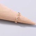 thumbnail image 4 of Anillo de circón con patrón de ondas doradas para los altibajos de mi hija, 4 of 5