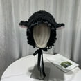 thumbnail image 6 of WINDLAND Cute Lolita Beanie Hat Easter Christmas Little Lamb Ears Hat Costume Party Cosplay Lamb Hats with Ruffles, 6 of 17