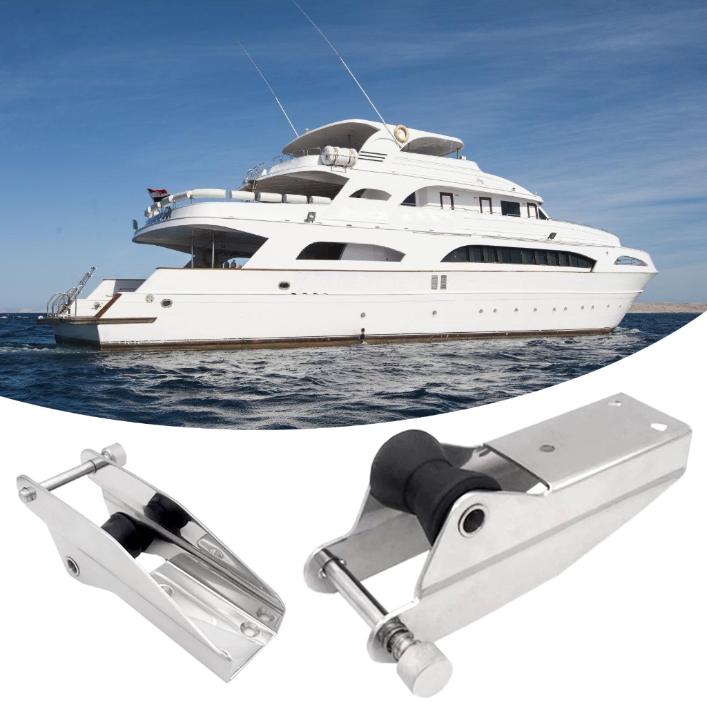 Roller Bracket Marine Docking Hardware Accessories with Quick Release Pin Stainless Rollers Fixed Bracket