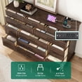 thumbnail image 2 of 63" Farmhouse Dresser with 9 Drawers with Power Charging Station, Rustic Chest of Drawers Wood Organizer TV Stand for Bedroom Living Room, 2 of 9