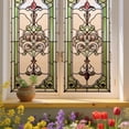 thumbnail image 4 of Stained Glass Window Privacy Film,Vintage Rainbow Window Film Static Cling Non-Adhesive Window Clings Decorative Glass Decal for Home Office, 17.7"x39.4", 4 of 5