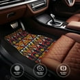 thumbnail image 4 of XMXT Waterproof Floor Mats for Cars, Southwest Ethnic Prints Non-Slip Universal Fit Auto Carpet Car Decor Mat for Women Men, Set of 4, 4 of 6
