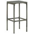 thumbnail image 2 of vidaXL Bar Stools with Cushions 4 pcs Grey Poly Rattan, 2 of 5