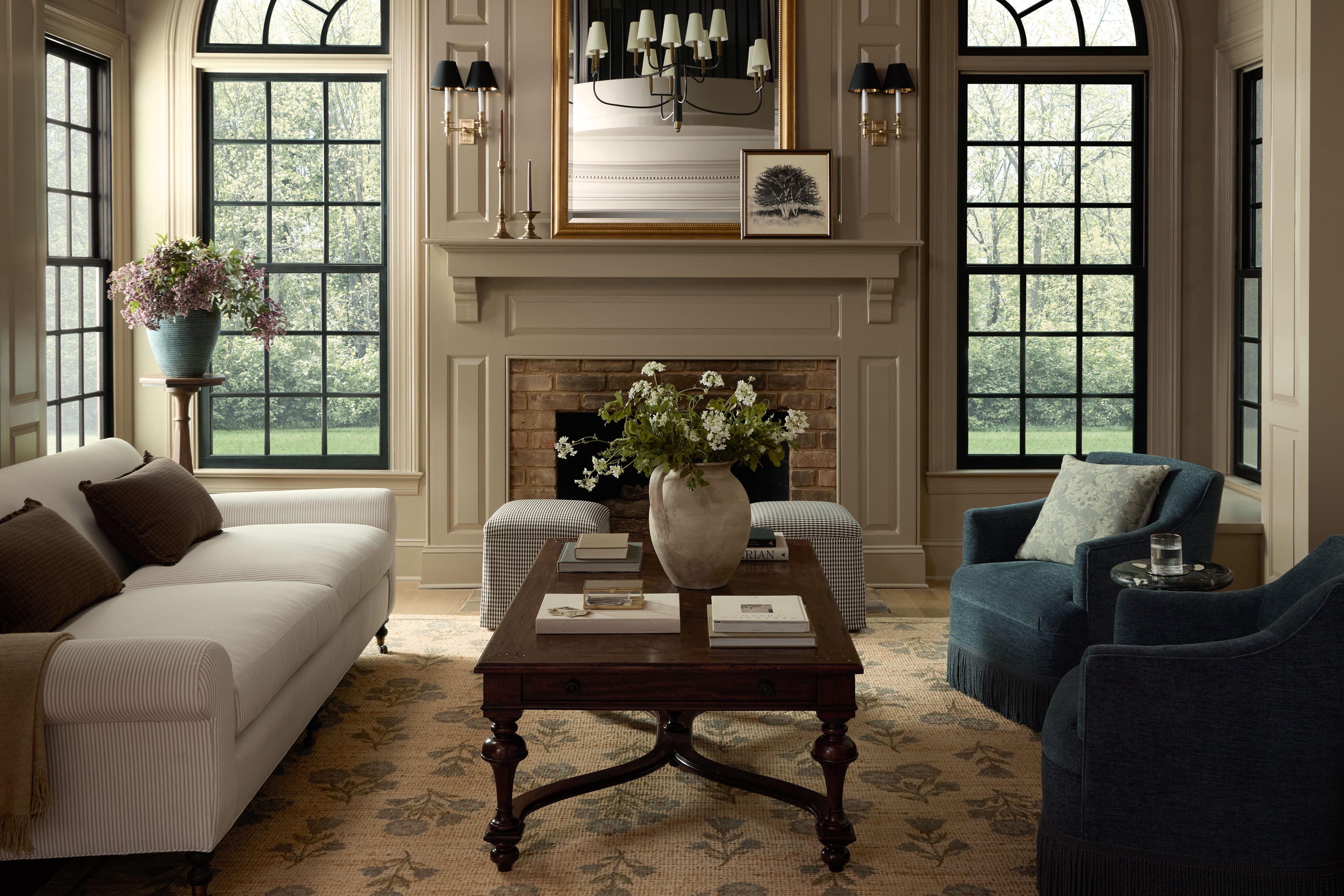 Chris Loves Julia x Loloi Rue Moss / Blue 5'-0" x 7'-6" Area Rug