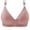 Pink, variant on Herrnalise Women's Lace Edge Vertical Stripe Back Bra Padded Bra Wireless Lingerie For women