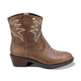 thumbnail image 2 of BOTINES COQUETA NIÑA DE PIEL COLOR BRONCE MIRTA CON DISEÑO WESTERN, 2 of 6