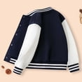 thumbnail image 6 of LYHao Boys Stylish Baseball Jacket Color Long Sleeve Open Front Casual Coat For Kids Unisex Outerwear Boys Jacket Coats,Sizes 3-4 Years, 6 of 7