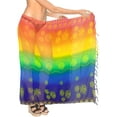 thumbnail image 4 of HAPPY BAY Women's Beachwear Summer Bikini Wraps Beach Wrap Swimwear Coverups Sarong Swim Cover up Skirt Bathing suit Swimsuit Pareo for Women One Size Rainbow_AD58, 4 of 5