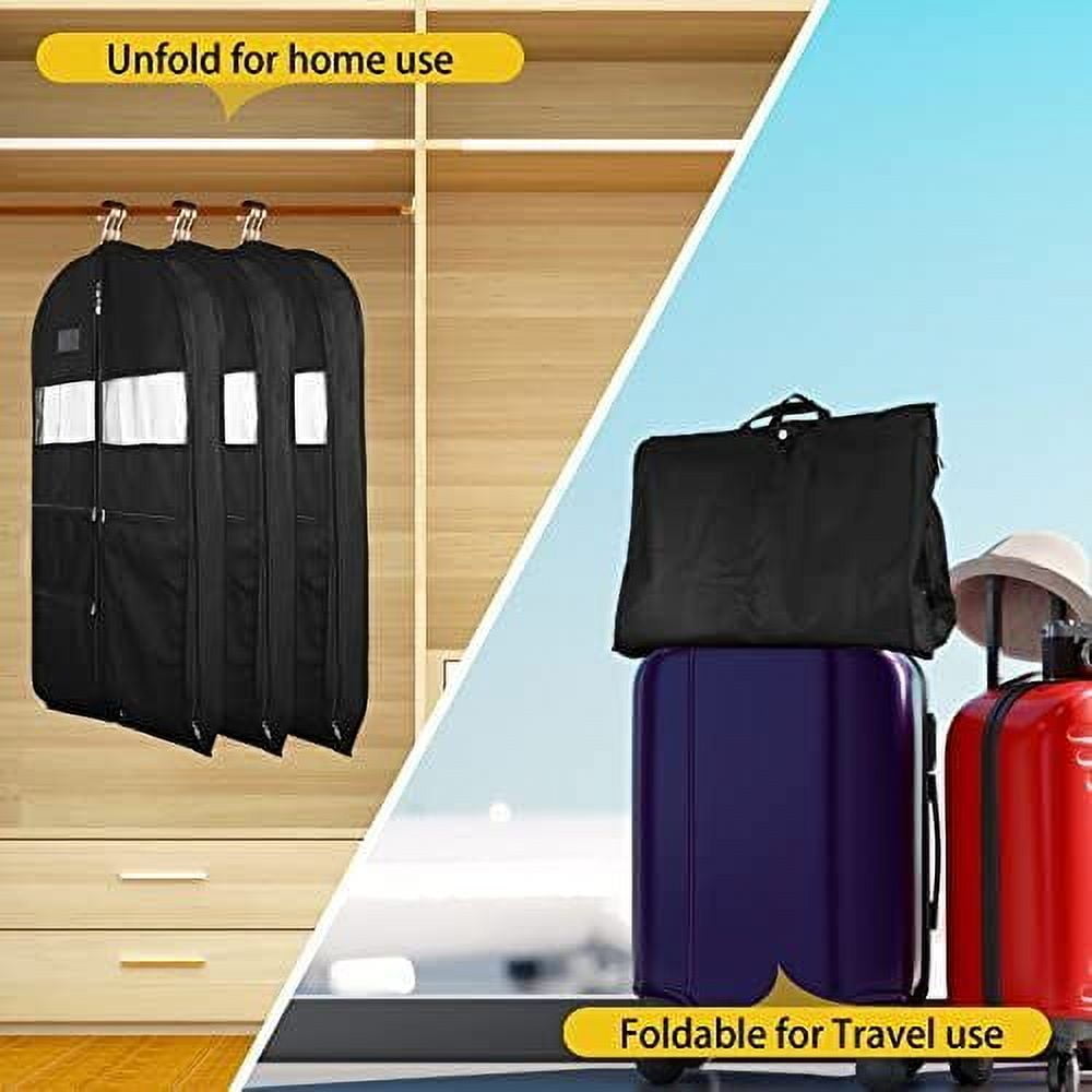 Garment Bags for Travel Heavy Duty 43" Hanging Suit Bag for Men Double Sides ...