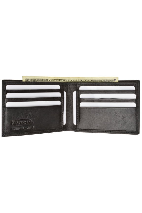 Bifold Lambskin Leather Outside ID Window Mens Wallet 1358 (C)