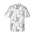 thumbnail image 3 of Haiem Lavender Flowers Printed Hawaiian Shirt for Men - Men’s Casual Beach Summer Shirts - Stretch Fabric with Modern Fit-Large, 3 of 9