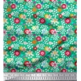 thumbnail image 1 of Soimoi Polyester Crepe Fabric Floral Clip Art Print Fabric by Yard 52 Inch Wide, 1 of 1