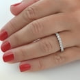 thumbnail image 3 of Pompeii Certified 1 1/2Ct Diamond Eternity Ring Stackable 14k White Gold Band Lab Grown, 3 of 4