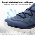 thumbnail image 6 of Fittington Men's Wide Walking Shoes - Mens Slip on Shoes with Arch Support & Thick Cushioned Sole for Plantar Fasciitis, Swollen feet, Bunions, 6 of 12