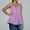 Purple, variant on QUNYINEY Solid Tank Top Women Crewneck Sleeveless Casual Camisole Shirts Button Peplum Loose Tank Tops