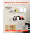 thumbnail image 5 of KFFKFF Wire Shelf Kit, 4 ft, Set of 2, Wall-Mounted Storage Shelves, Durable Carbon Steel Construction with Protective Coating, Floating Shelves for Closet, Bedroom, Living Room, Office, or Pantry, 5 of 9